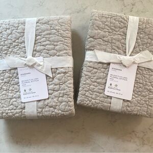 Pottery Barn Belgian Flax Standard Shams - 2